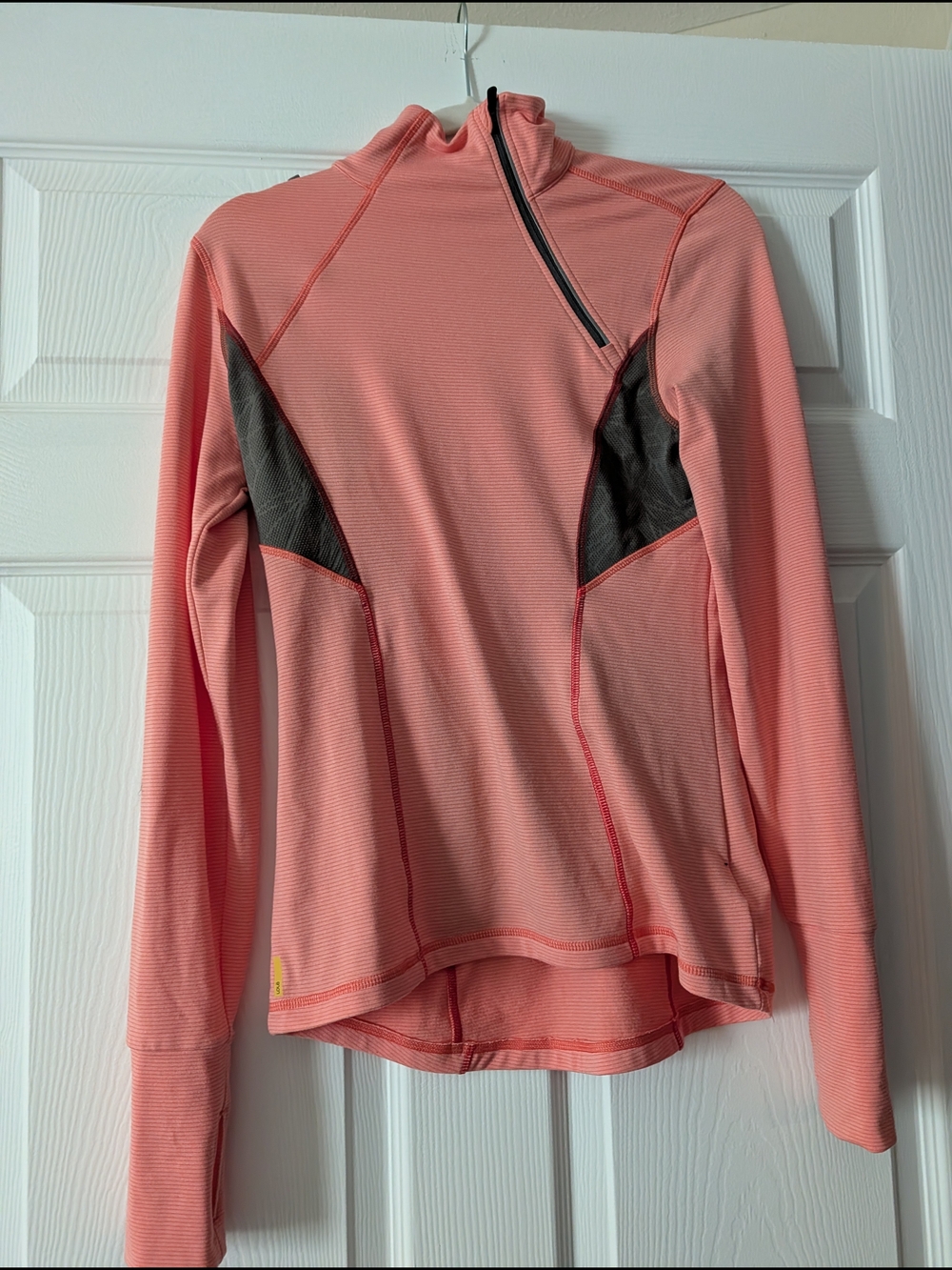Lole Coral Pink Long-Sleeve Quarter-Zip Top